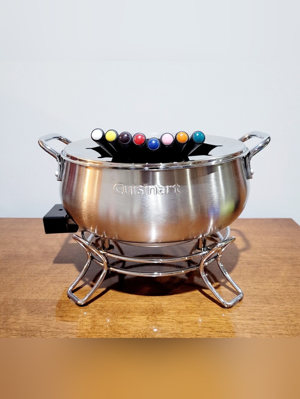 Cuisinart Electric Fondue Set Brushed Stainless Series with Recipe Book
